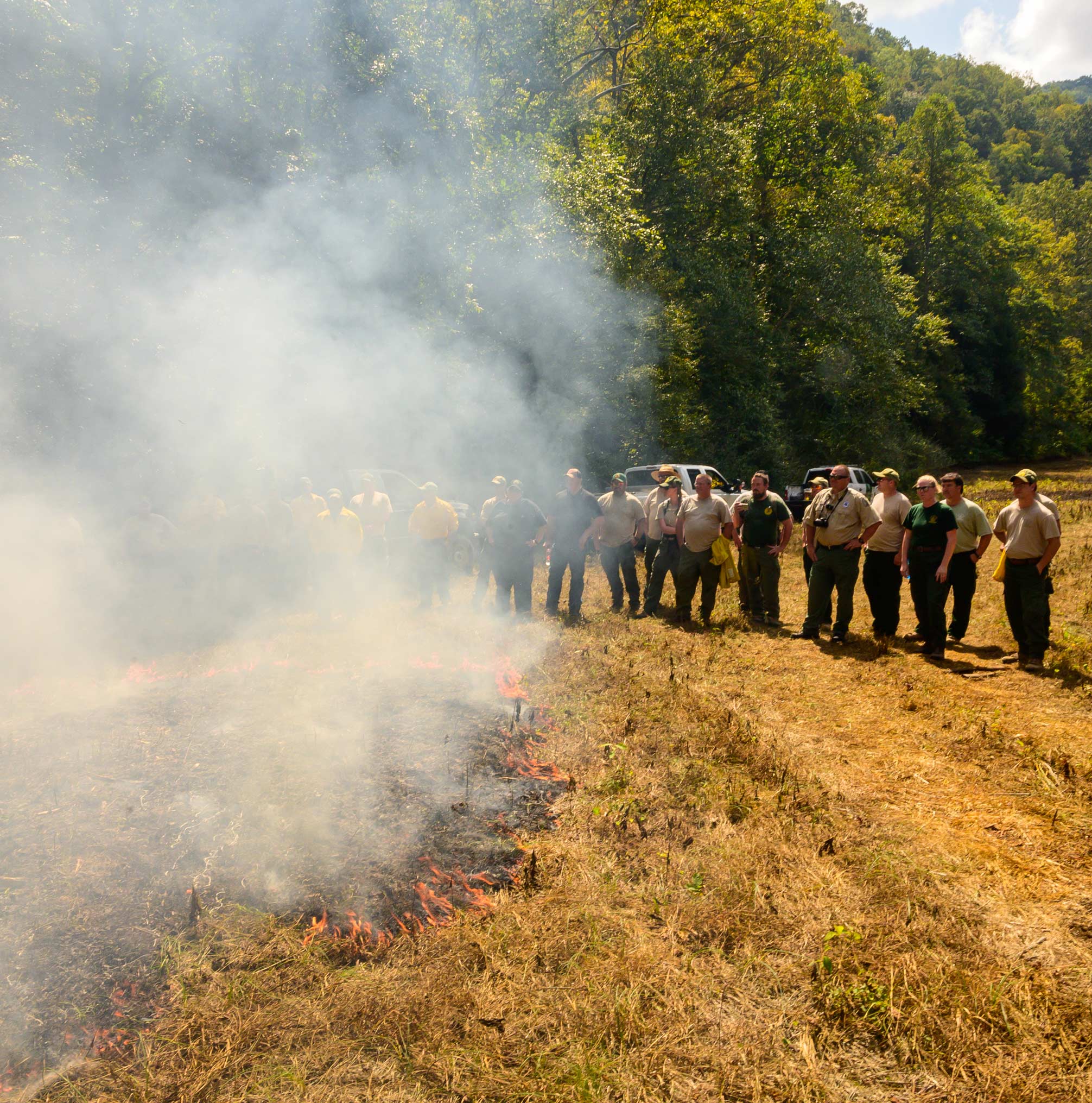 Live burn for instructor fire to demonstrate directional indicators and vectors occurring while fire is burning.